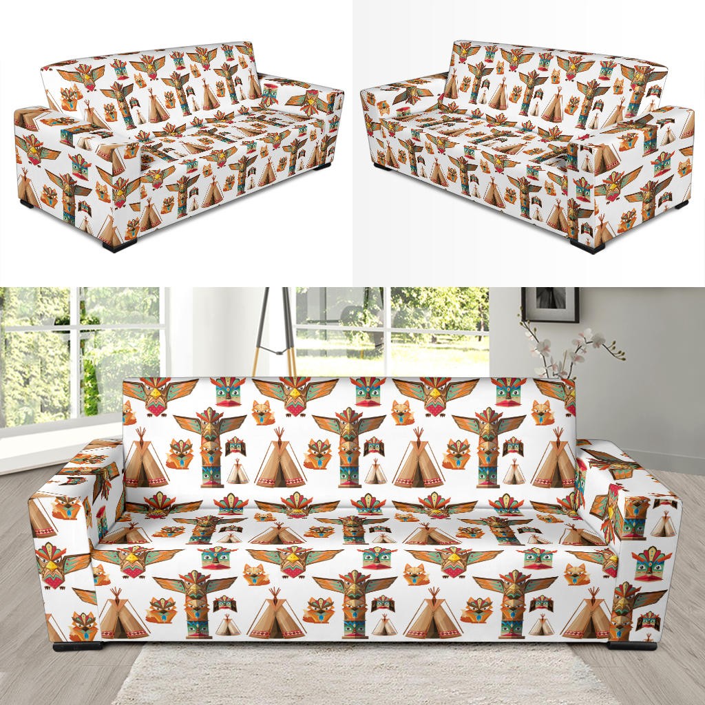 Totem Native Print Design LKS303 Sofa Slipcover