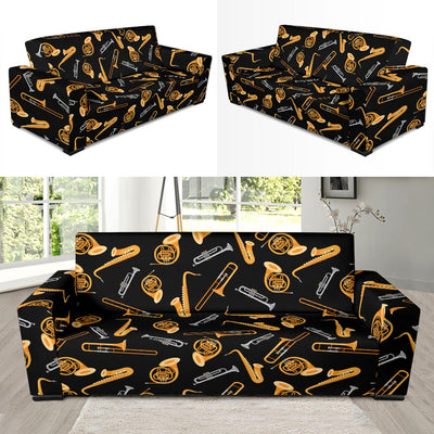 Jazz Pattern Print Design 01 Sofa Slipcover