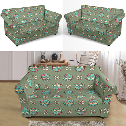 Zombie Print Design LKS301 Loveseat Couch Slipcover