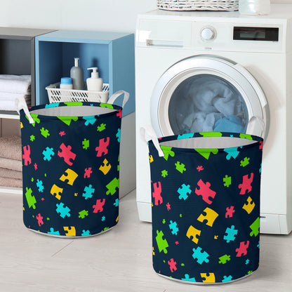 Autism Awareness Colorful Design Print Laundry Basket