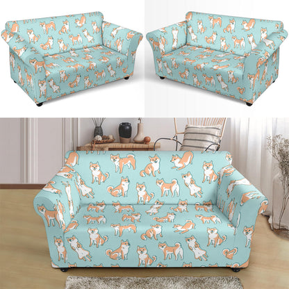 Shiba Inu Print Design LKS304 Loveseat Couch Slipcover