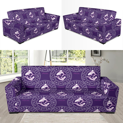 Pisces Pattern Print Design A02 Sofa Slipcover