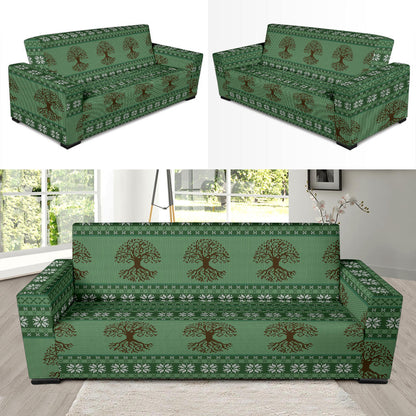 Tree Of Life Knit Style Print Design LKS301 Sofa Slipcover