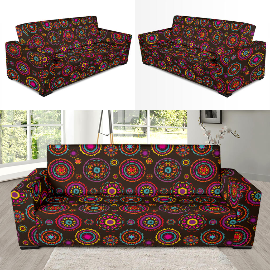 Bohemian Pattern Print Design 01 Sofa Slipcover