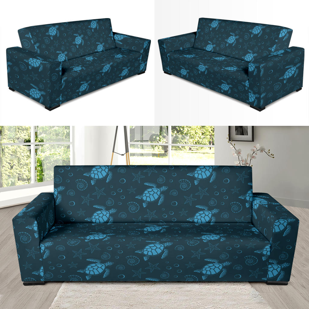 Sea Turtle Print Design LKS308 Sofa Slipcover