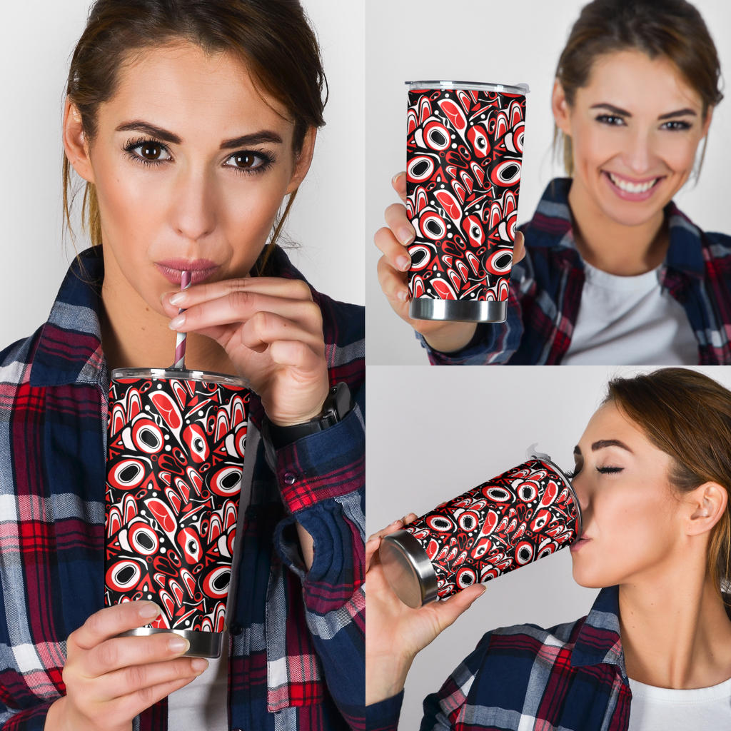 Totem Pole Texture Design Tumbler