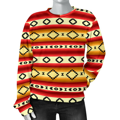 Serape Themed Women Long Sleeve Sweatshirt
