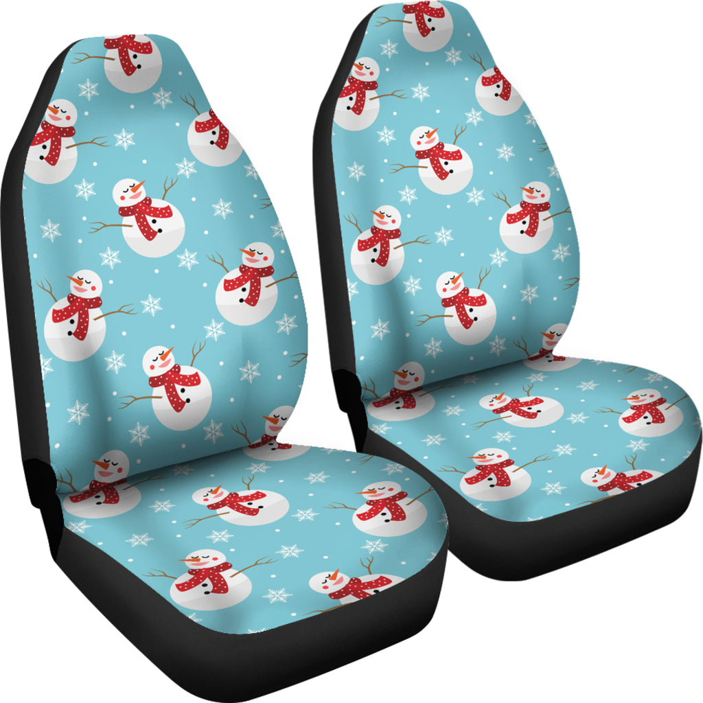 Snowman Print Design LKS304 Car Seat Covers