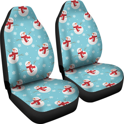 Snowman Print Design LKS304 Car Seat Covers