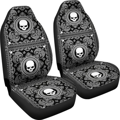 Bandana Skull Print Design LKS303 Car Seat Covers