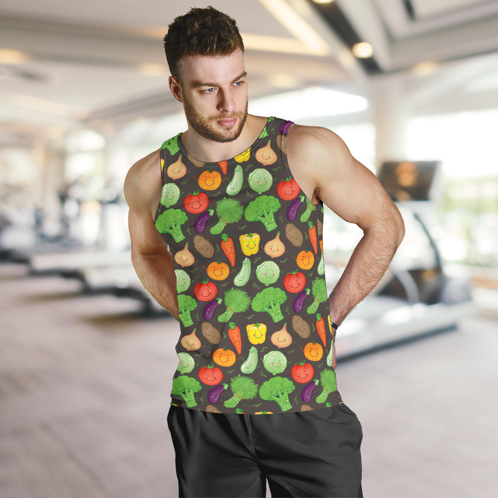 Vegan Funny Themed Design Print Men Tank Top