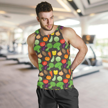 Vegan Funny Themed Design Print Men Tank Top
