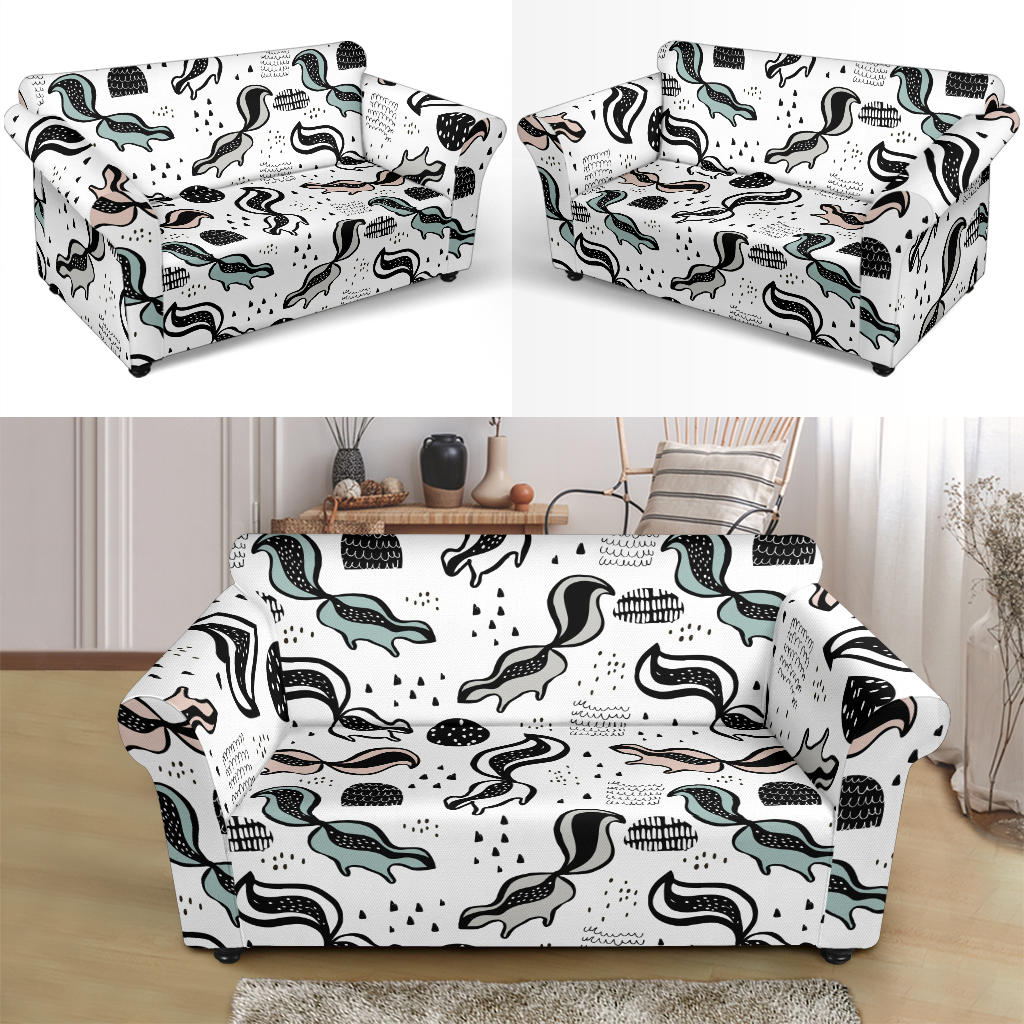 Skunk Print Design LKS303 Loveseat Couch Slipcover