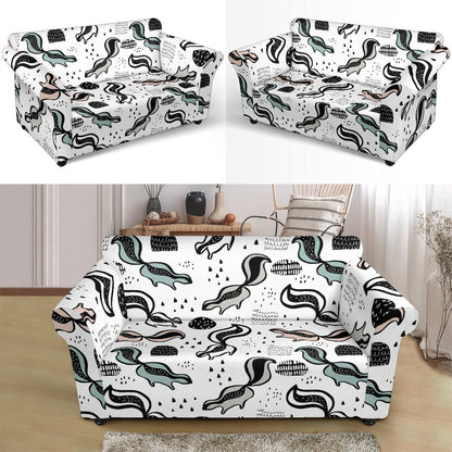 Skunk Print Design LKS303 Loveseat Couch Slipcover
