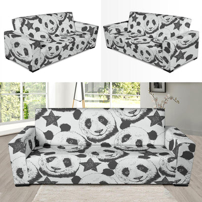 Panda Pattern Print Design A02 Sofa Slipcover