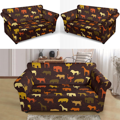 Safari Animal Print Design LKS301 Loveseat Couch Slipcover