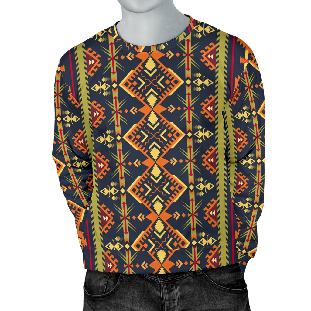Kente Classic Design African Print Men Long Sleeve Sweatshirt