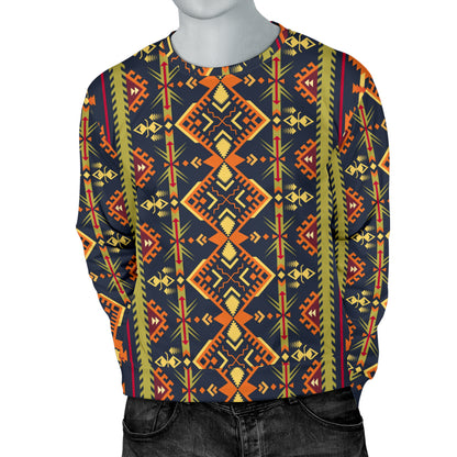 Kente Classic Design African Print Men Long Sleeve Sweatshirt