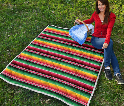 Mexican Blanket Classic Print Pattern Quilt Bedspread