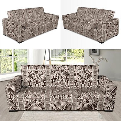 Maori Pattern Print Design 04 Sofa Slipcover