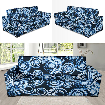 Tie Dye Dark Blue Print Design LKS306 Sofa Slipcover