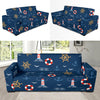 Nautical Pattern Print Design A06 Sofa Slipcover