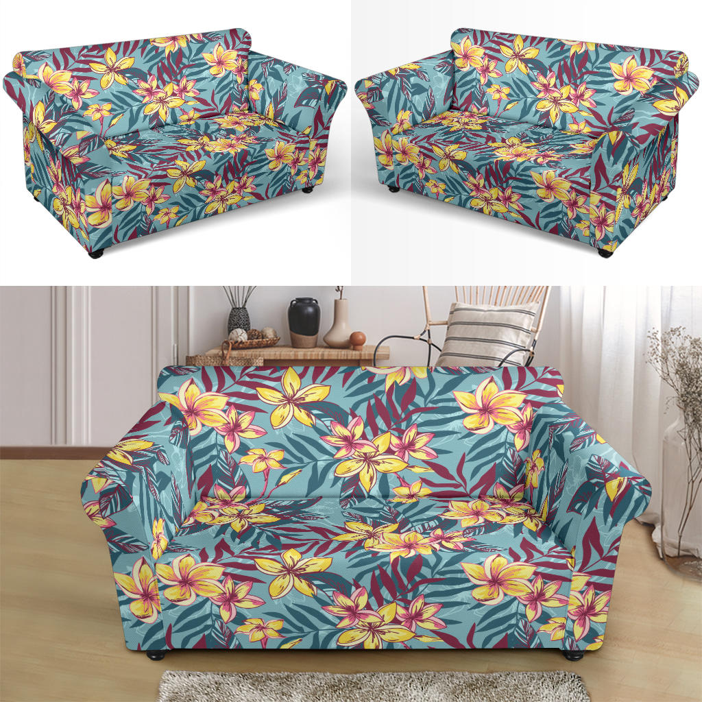 Summer Floral Print Design LKS304 Loveseat Couch Slipcover