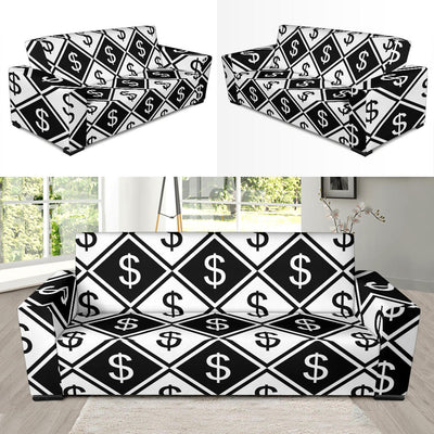 Money Pattern Print Design 04 Sofa Slipcover