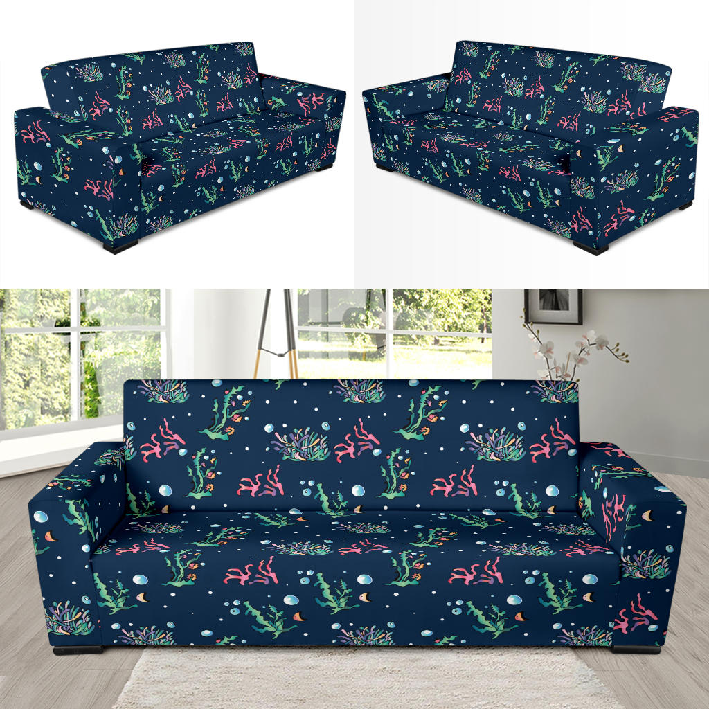 Seaweed Print Design LKS306 Sofa Slipcover