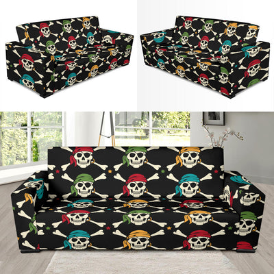 Pirate Pattern Print Design A01 Sofa Slipcover