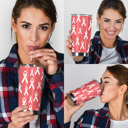 Autism Awareness Ribbon Design Print Tumbler