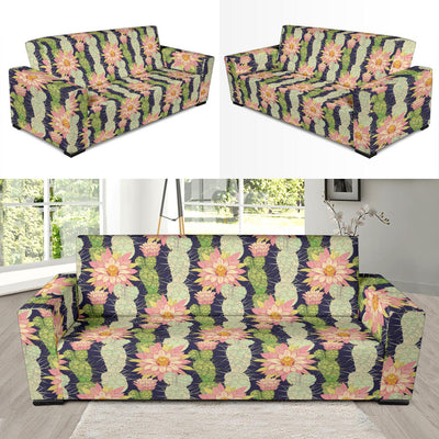 Cactus Pattern Print Design 01 Sofa Slipcover