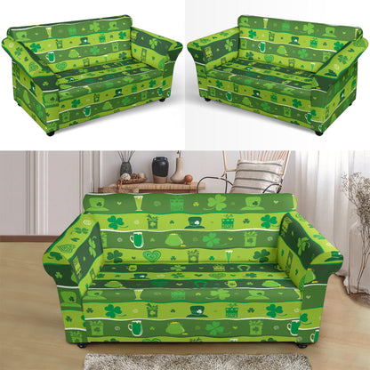 Shamrock Print Design LKS303 Loveseat Couch Slipcover