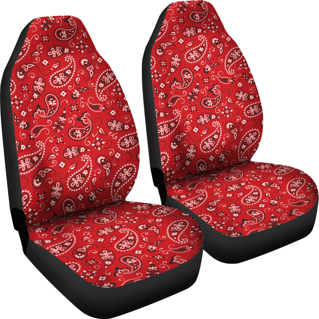 Bandana Paisley Red Print Design LKS3011 Car Seat Covers