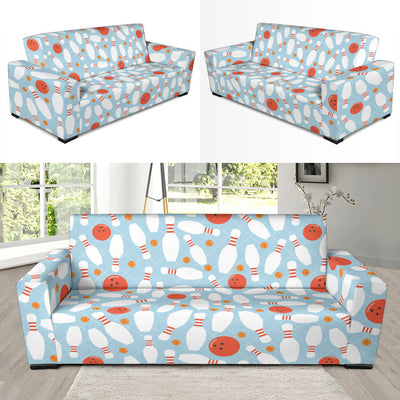 Bowling Pattern Print Design 09 Sofa Slipcover