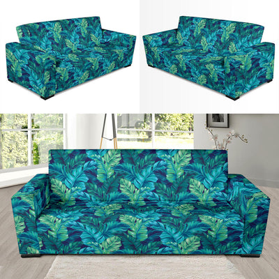 Banana Leaf Pattern Print Design 06 Sofa Slipcover