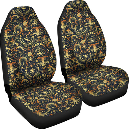 Sun Moon Print Design LKS308 Car Seat Covers