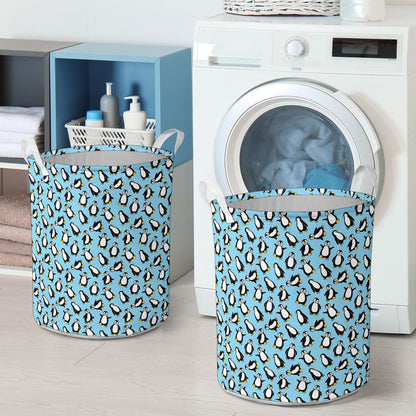 Penguin Happy Print Laundry Basket