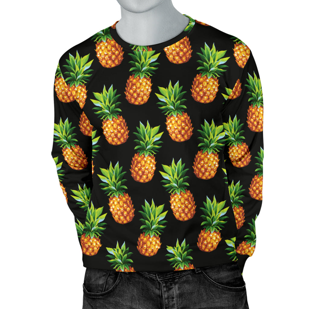 Pineapple Cute Print Design Pattern Men Long Sleeve Sweatshirt