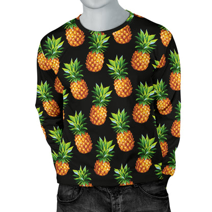 Pineapple Cute Print Design Pattern Men Long Sleeve Sweatshirt