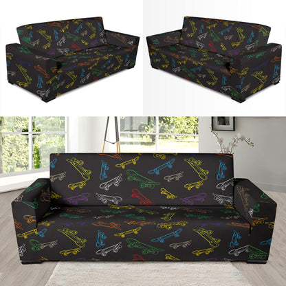 Skateboard Print Design LKS301 Sofa Slipcover