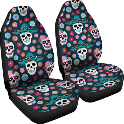 Sugar Skull Print Design LKS308 Car Seat Covers