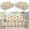 Bulldogs Pattern Print Design 01 Sofa Slipcover