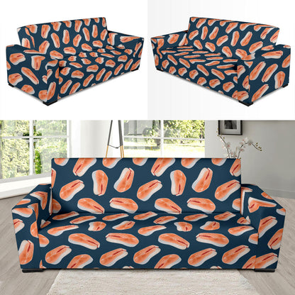Salmon Steak Print Design LKS306 Sofa Slipcover