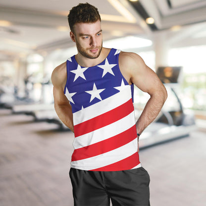 American flag Print Men Tank Top