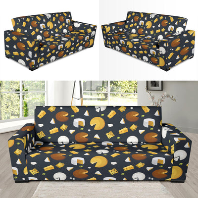 Cheese Pattern Print Design 03 Sofa Slipcover