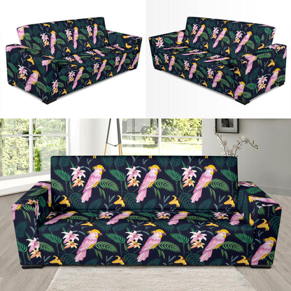 Cockatoo Pattern Print Design 03 Sofa Slipcover