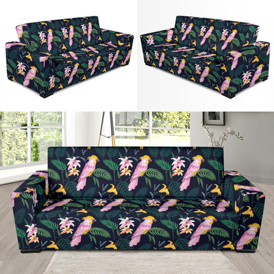 Cockatoo Pattern Print Design 03 Sofa Slipcover