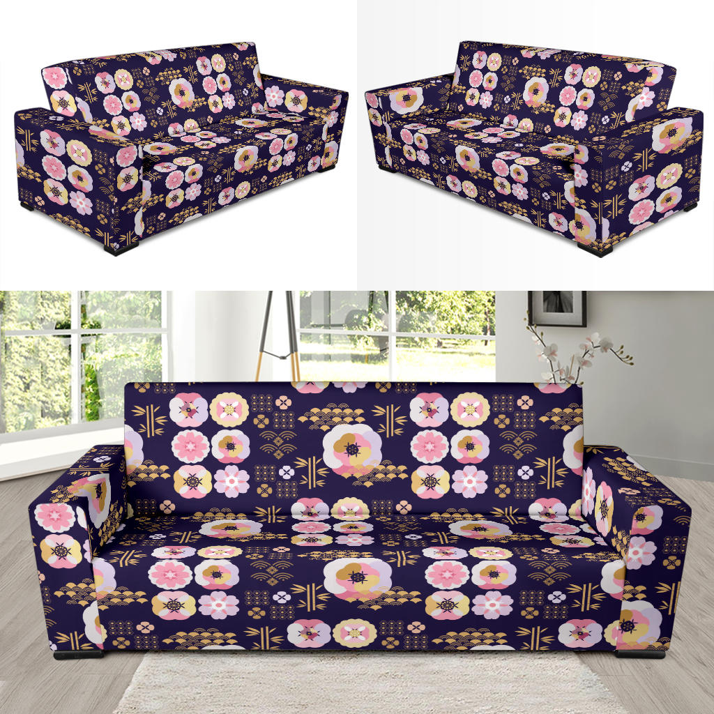 Sakura Japan Style Print Design LKS302 Sofa Slipcover