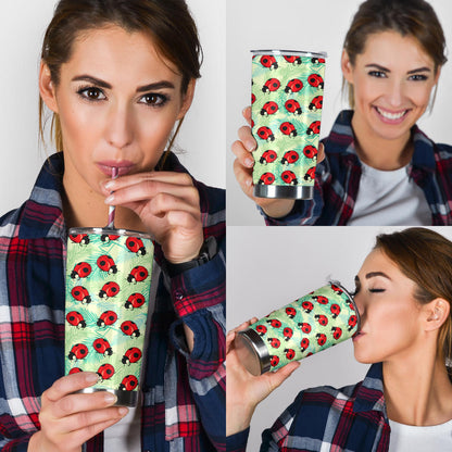 Ladybug Cute Print Pattern Tumbler